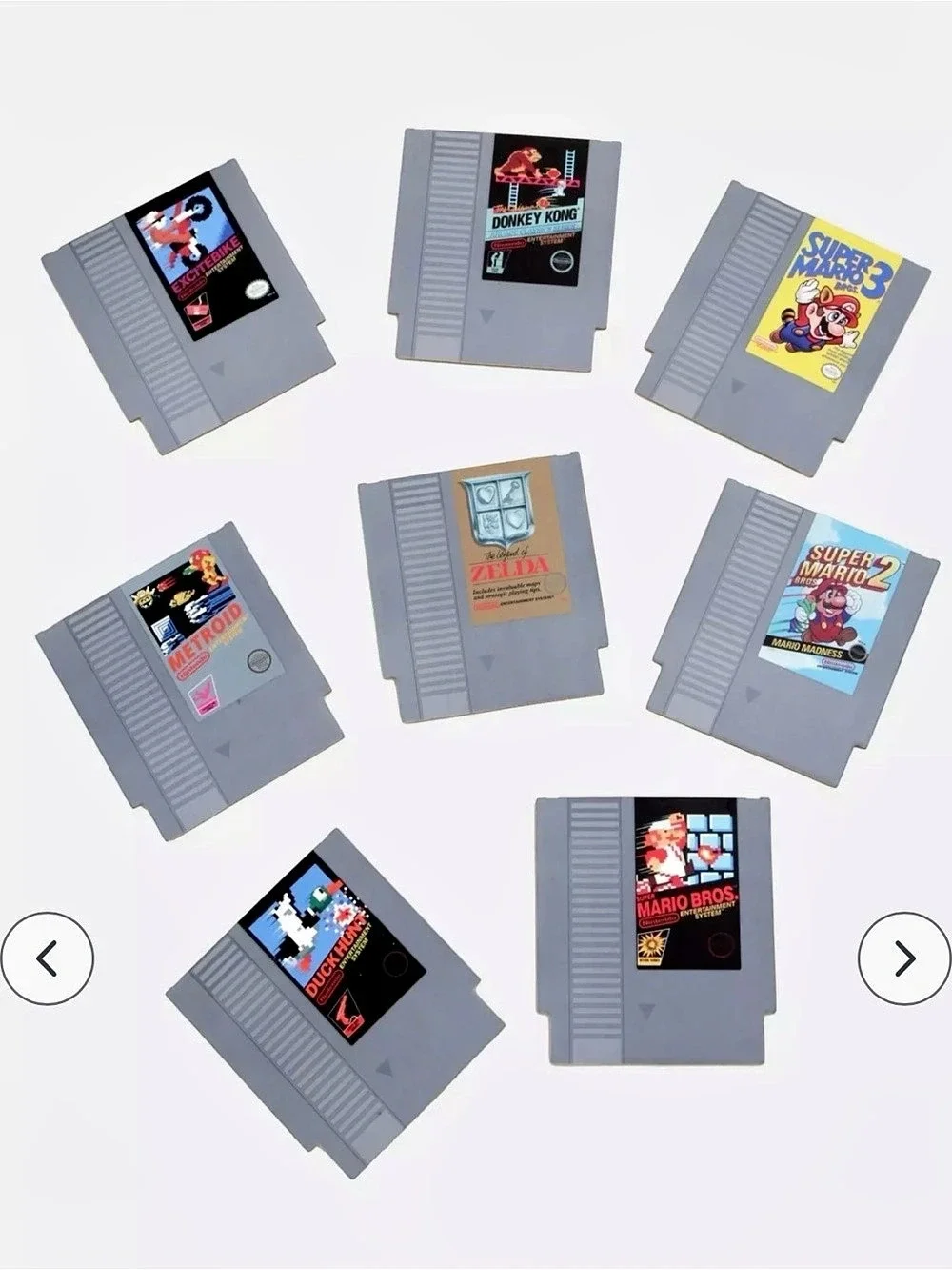 Nintendo NES Coasters 8-Piece Gray & Red